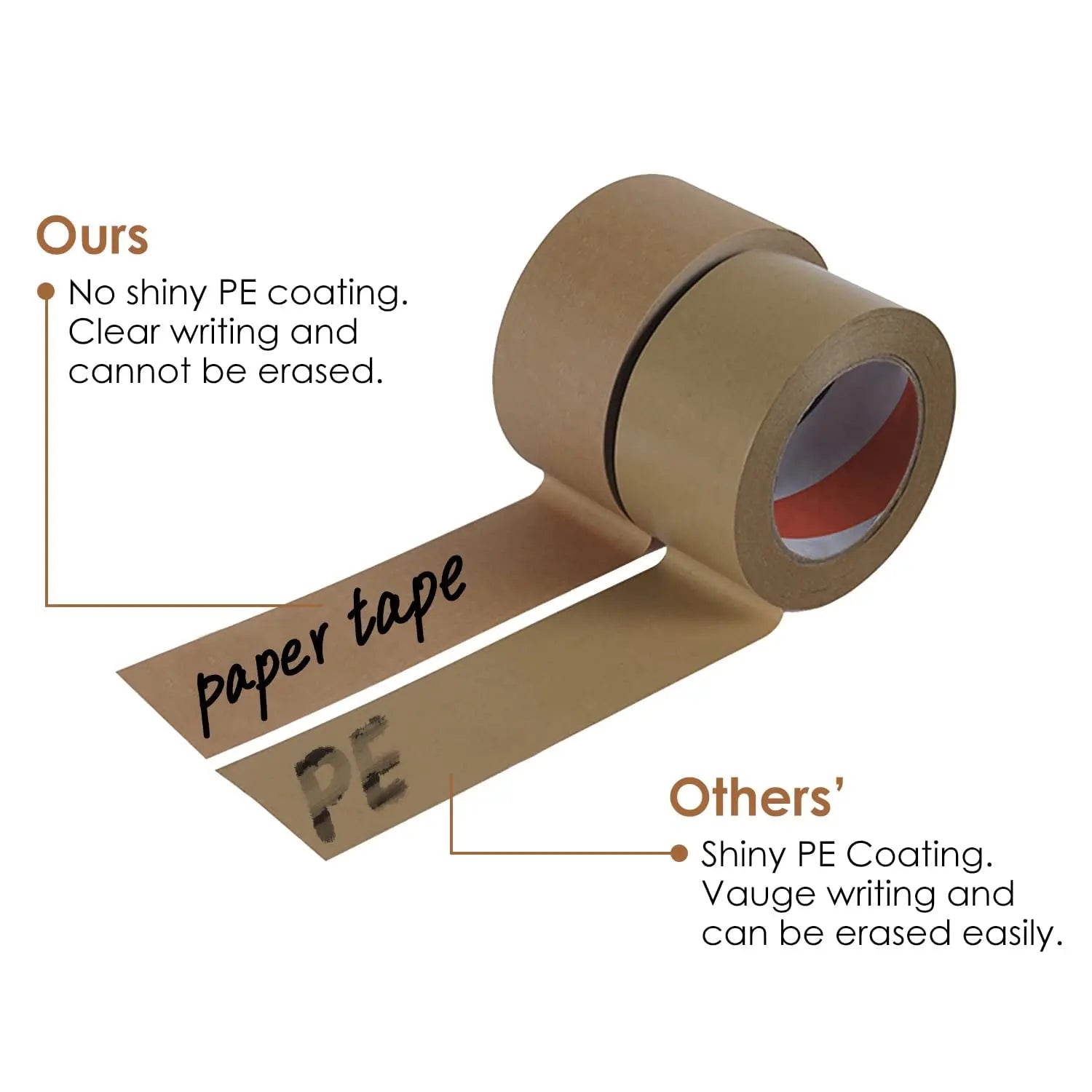 Biodegradable Brown Writable Kraft Paper Tape