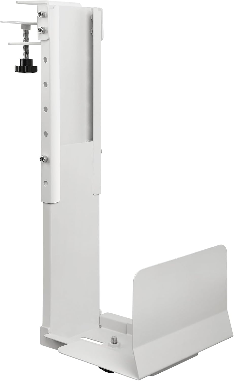 Adjustable Clamp-On Under Desk PC Tower Mount – No Drilling