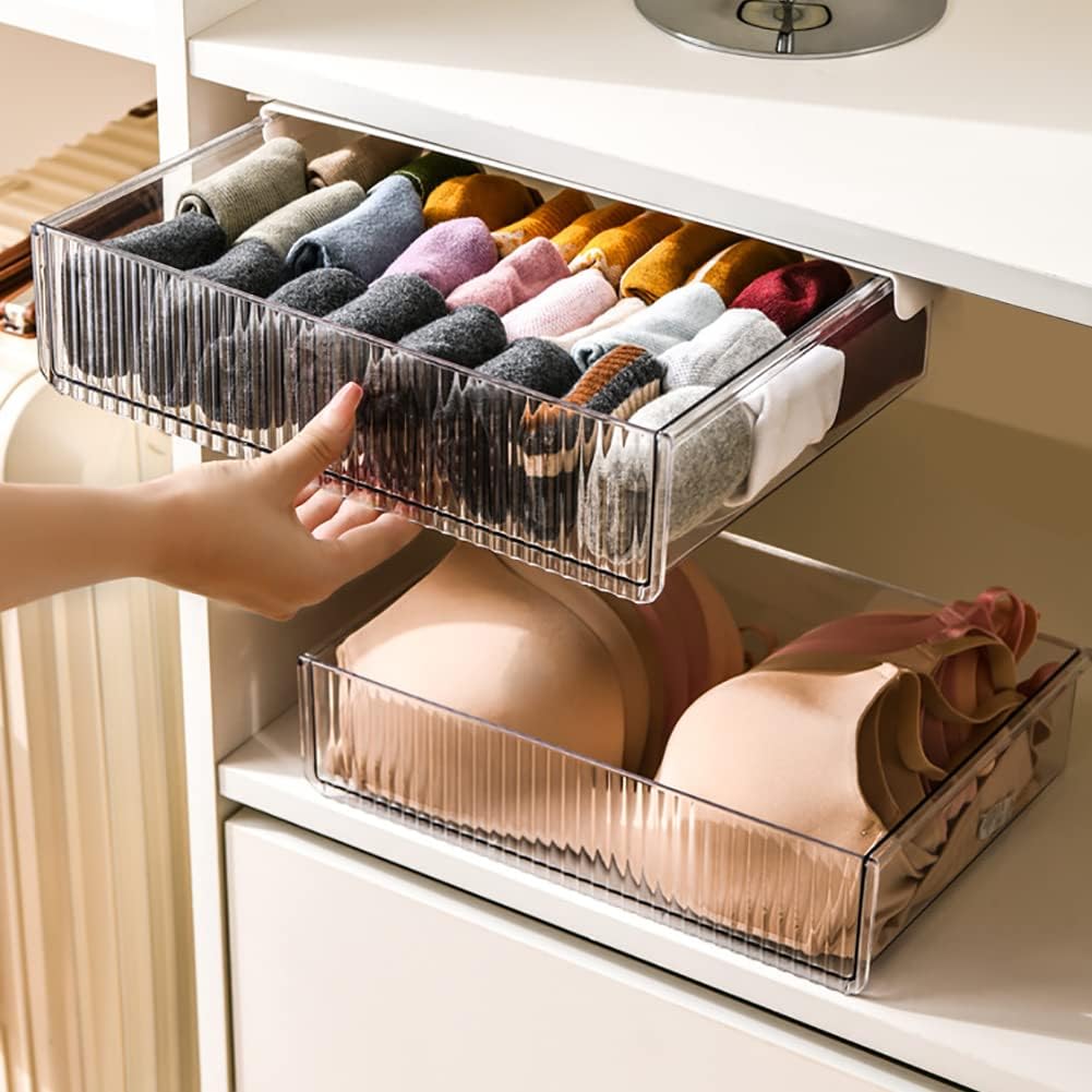 2-Piece Under Desk Storage Drawer Set – Large & Medium