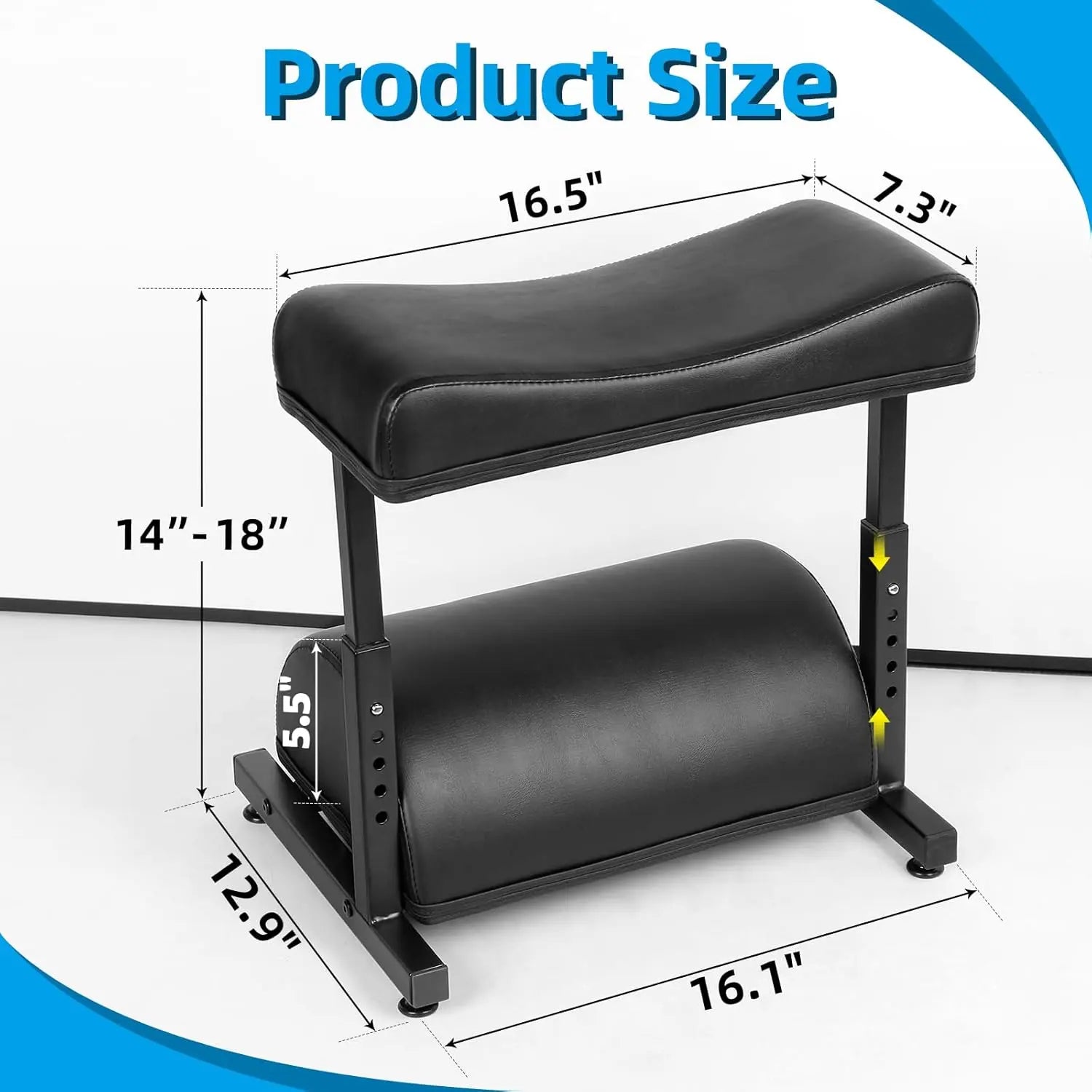 Ergonomic Extra-Wide Leather Adjustable Footrest