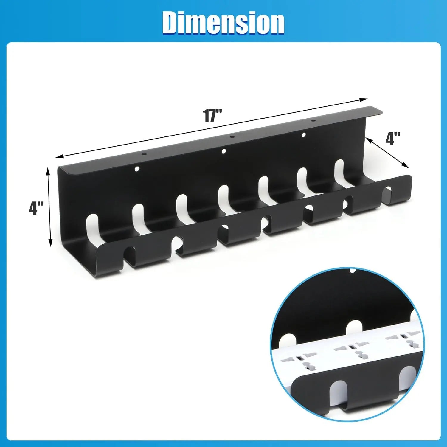 Under Desk Cable Management Tray-2 Pack