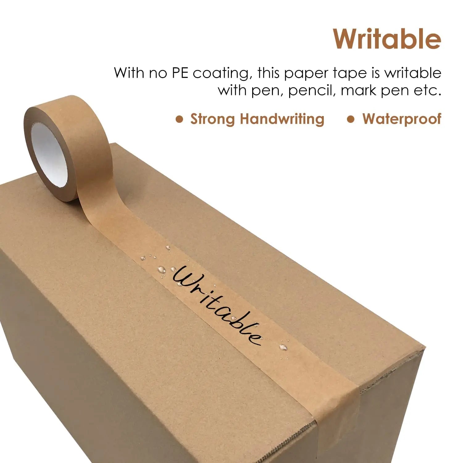 Biodegradable Brown Writable Kraft Paper Tape