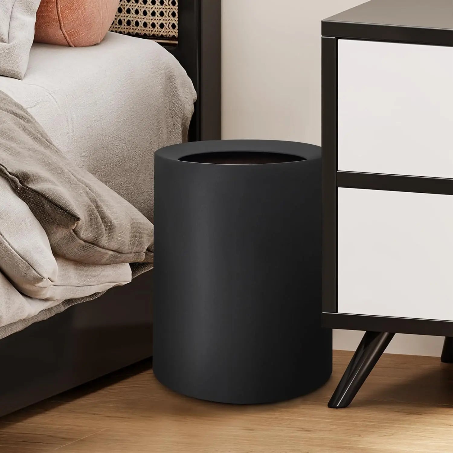 Round 3Gal Modern Open Top Trash Can with Inner Bucket-2 Pcs.