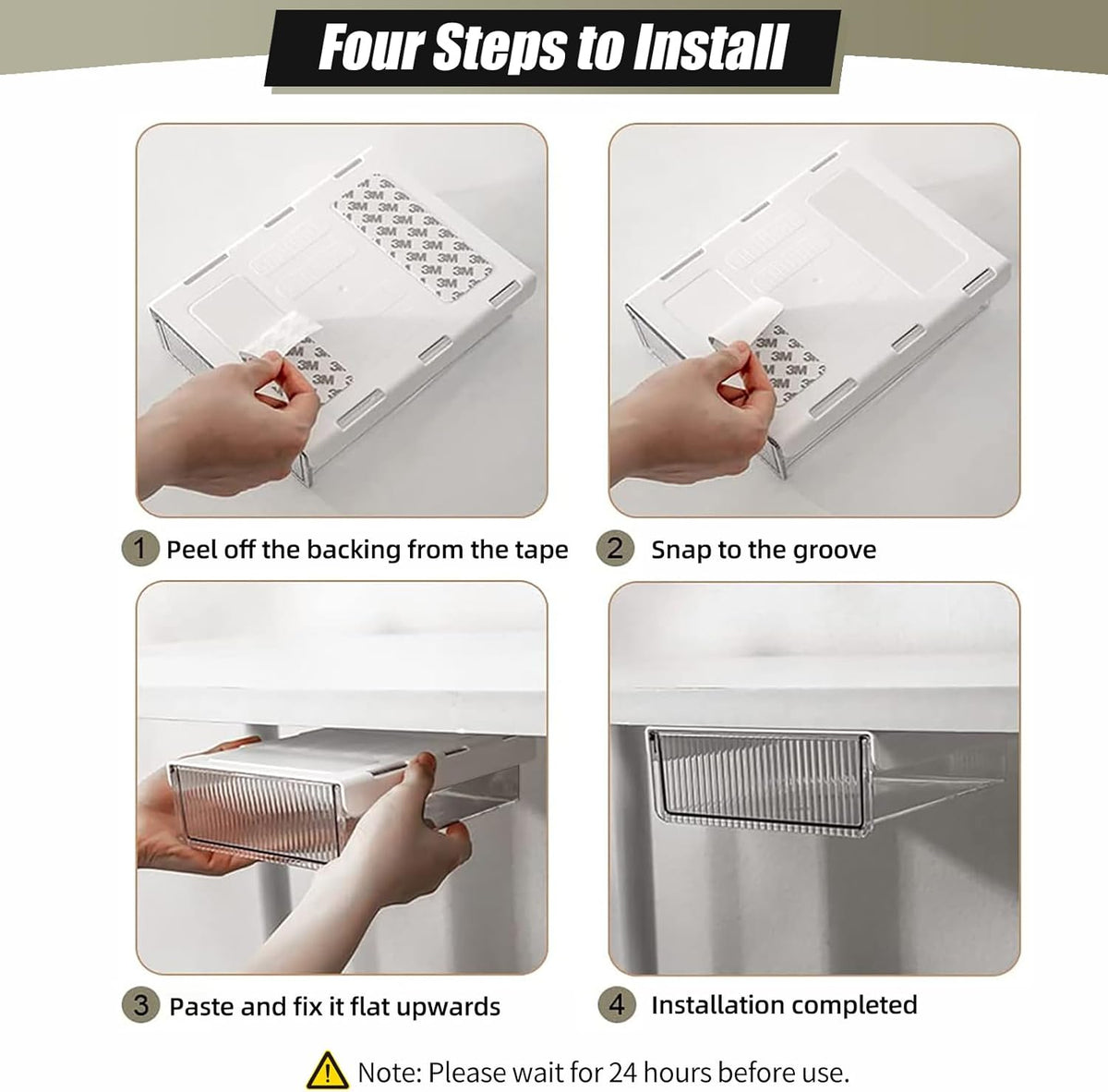 2-Piece Under Desk Storage Drawer Set – Large & Medium