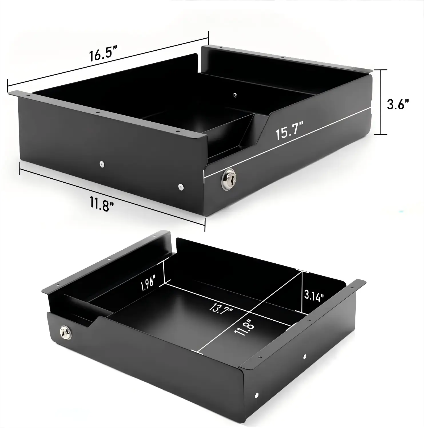 Lockable Under Desk Sliding Drawer