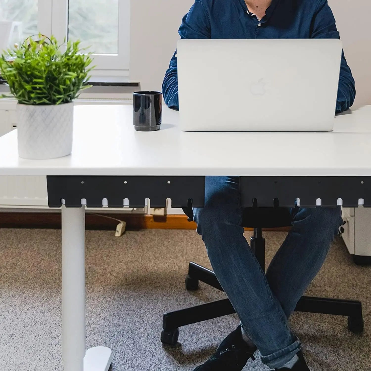 Under Desk Cable Management Tray-2 Pack