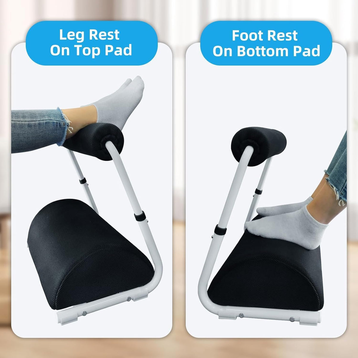Adjustable Foot & Leg Rest with Detachable Cushion