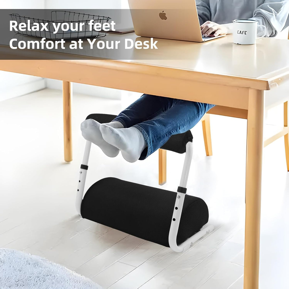 Adjustable Foot & Leg Rest with Detachable Cushion