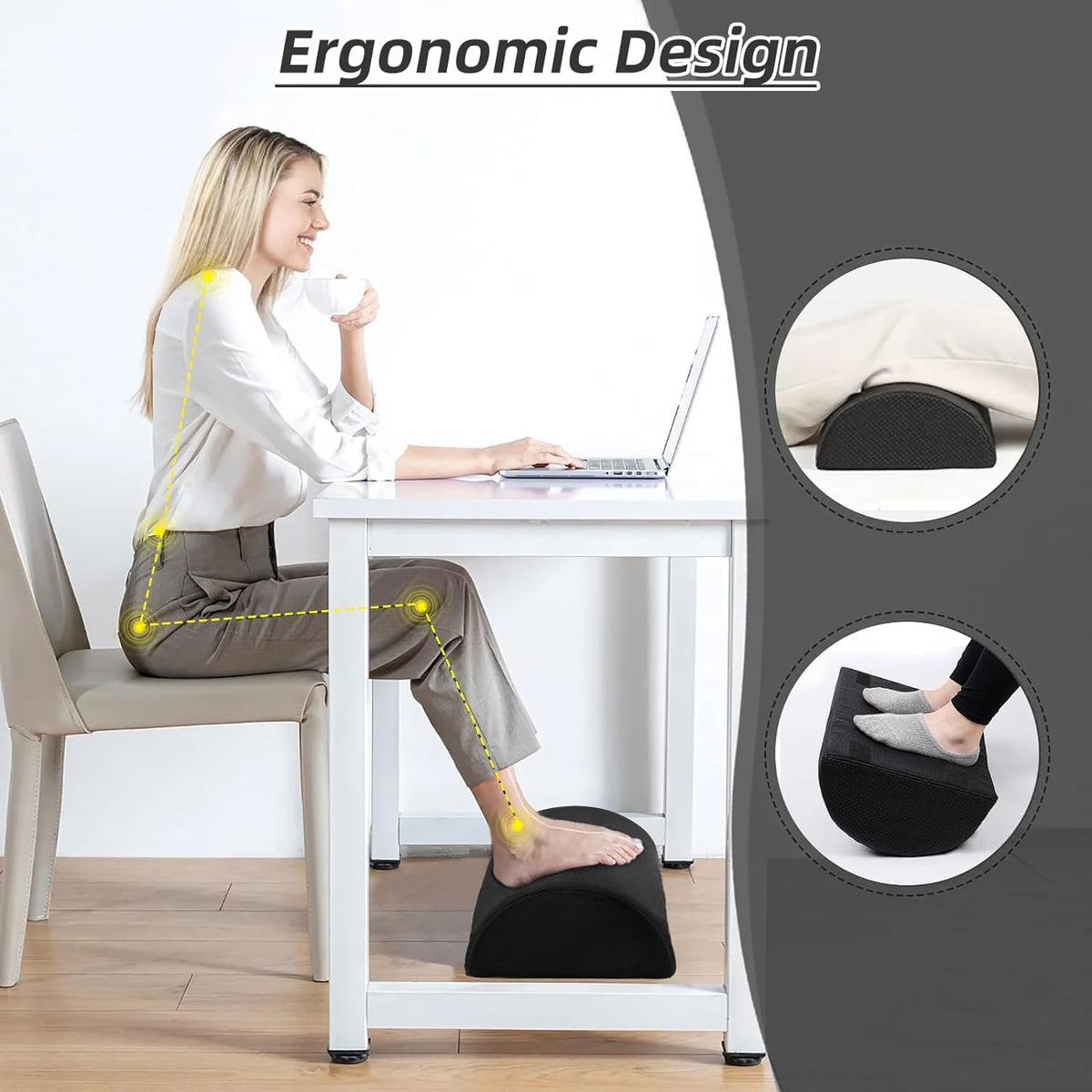 Adjustable Foot & Leg Rest with Detachable Cushion