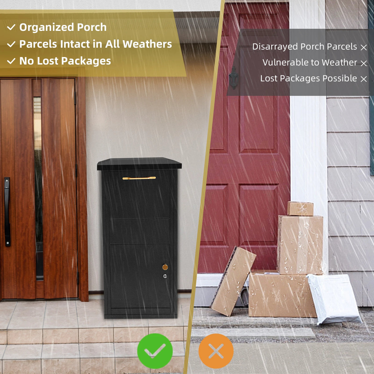 Large Outdoor Package Delivery Box with Lock